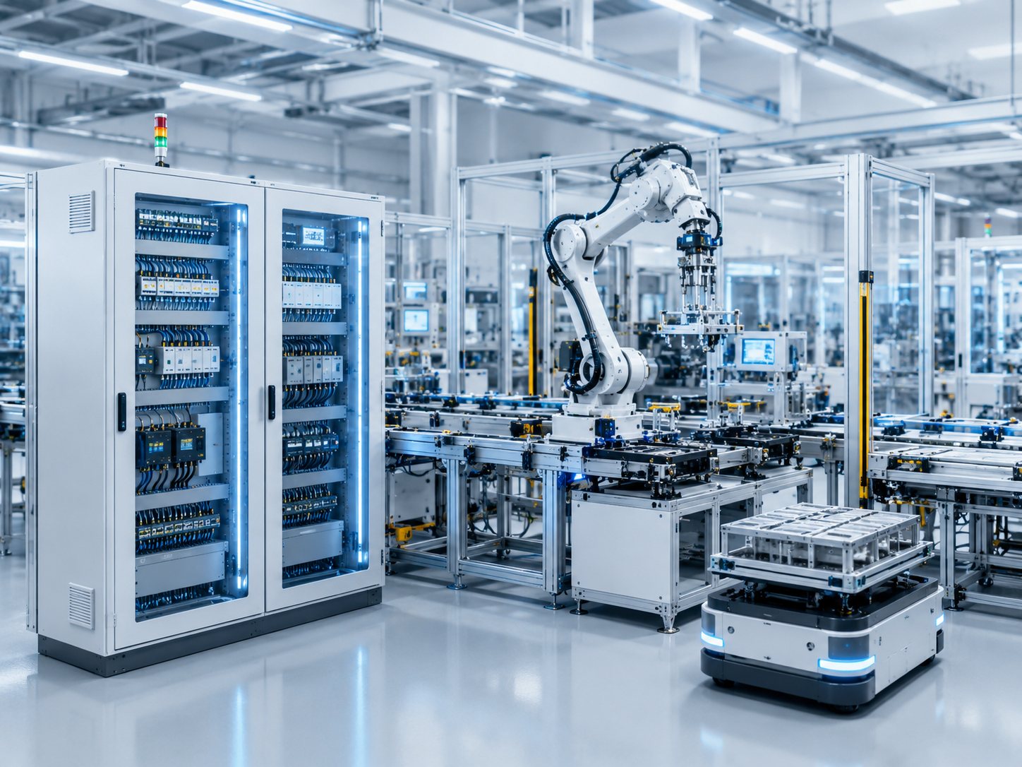 EKS Grup Otomasyon akıllı fabrika, robotik kol ve otomasyon panosu